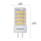 Bulbrite 60-Watt Equivalent T4 Non-Dimmable Bi-Pin (GY6.35) LED Light Bulb Warm White Light, 2PK 861598 - alternate 3