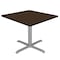 Regency Square Cain Medium X-Base Breakroom Table, 36 in W, 36 in L, Neo Walnut TB3636NWGY - alternate 1