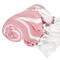 Homeroots 50" X 60" Pink and White Woven Cotton Striped Throw Blanket with Tassels 548930 - alternate 5