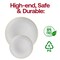 Smarty Had A Party Gray with Gold Organic Round Plastic Dinnerware Value Set (120 Dinner Plates+120 Salad Plates), 240PK 930GGVP-CASE - alternate 9