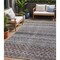 Homeroots 5' X 8' Brown Black And Brick Red Striped Washable Indoor Outdoor Area Rug 605688 - alternate 1