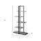 Homeroots Taupe Metal Five Tier Etagere Bookcase 333428 - alternate 4