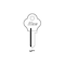 Kaba Ilco Pado Blank Key Silver 1528R - alternate 4