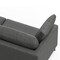 Homeroots 90" Gray Fabric Sofa With Black Legs 641004 - alternate 3