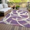 Homeroots 3' X 5' Purple Ivory And Gray Abstract Washable Indoor Outdoor Area Rug 599154 - alternate 6