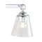 Jonathan Y Marion 12.75" 2-Light Hurricane Metal/Seeded Glass LED Vanity Light, Chrome JYL7433A - alternate 7