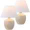 Jonathan Y Myron 18 in. Minimalist Scandinavian Concrete Effect Resin/Iron LED Table Lamp, Cream, 2PK JYL5606C-SET2 - alternate 1