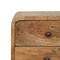 Homeroots 22" Beige Solid Wood Square Two Drawer Nightstand 651483 - alternate 8