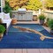 Homeroots 3' X 5' Blue And Brown Animal Print Washable Indoor Outdoor Area Rug 630963 - alternate 5