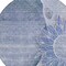 Homeroots 8' Sky Blue And Indigo Round Floral Washable Indoor Outdoor Area Rug 582244 - alternate 6