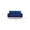 Homeroots 69" Blue Velvet Sofa With Dark Brown Legs 543714 - alternate 5