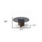 Homeroots 71" Smoky Black And Brown Rounded Glass And Solid Manufactured Wood Pedestal Base Dining Table 487878 - alternate 3