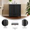 Flash Furniture Haven 30in. Vanity w/Sink, Storage Cabinet w/Blk Hardware, Bottom Drawer, Marble Countertop, Blk FS-BN-4-30-KD-BK-HDBLK-GG - alternate 9