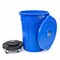 Magnum Tool Blue 55 Gallon Trash Can Set, Trash Can, Quiet Dolly, and Reinforced Lid, 1 Set CMTC-CLD0-55B01 - alternate 1