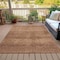 Homeroots 5' X 8' Copper And Ivory Geometric Washable Indoor Outdoor Area Rug 630496 - alternate 6