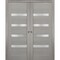 Sartodoors Sliding French Double Pocket Doors 56x96 inches Solid Core Modern Interior QUADRO4113DP-SS-5696 - alternate 5