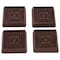 Prosource Caster Furniture Glide, Rubber, Brown, Brown, 2 X 2 x 15/32 in Dimensions FE-S710-PS - alternate 1