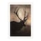 Homeroots Elk Sunrise White Framed Print Wall Art 530015 - alternate 1