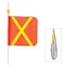 Safetywhips Warning Whip Super Duty All Weather Whip with Flag, White Whip, Orange Flag, Yellow Reflective X SD03-X-30B-SC4CA - alternate 1