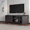 Homeroots 70" Black Wood Enclosed and Open Storage TV Stand 632585 - alternate 6