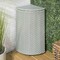 Happimess Chloe 15.56-Gallon All-Weather Wicker/Metal Corner Hideaway Outdoor Trash Can, Mint Blue/White HPM1200C - alternate 1