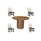 Homeroots Five Piece Brown Round Solid Wood Dining Set with Four Chairs 644504 - alternate 6