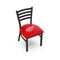 Holland Bar Stool Co BlackLogo Chair, VinylSeat L00418DetRed - alternate 1
