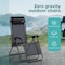 Serenelife Outdoor Zero Gravity Lounge Chair Set with Table SLZGHTBBK78 - alternate 4