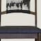 Homeroots Set of Two Black and Walnut Fabric and Wood Partially Open Back Dining Side Chairs, 2PK 716275 - alternate 4