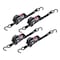 Mytee Products 1in x 12ft Auto Retractable Ratchet Straps with Coated S Hook, 4PK RS112Rx4 - alternate 6