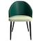 Leisuremod Paradiso Collection Modern Dining Seat in Green, with Light Grey Fabric Seat PC50GLGR - alternate 7