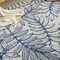 Homeroots 4' Navy Blue And Ivory Round Botanical Leaves Indoor Outdoor Area Rug 546640 - alternate 5