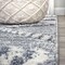 Jonathan Y Sofie Moroccan Trellis High-Low Gray/Cream 4 ft. x 6 ft. Area Rug SNT102A-4 - alternate 7