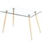 Homeroots 47" Clear And Gold Glass And Steel Dining Table 483380 - alternate 3