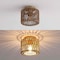 Jonathan Y Omar 8 in. 1-Light Modern Bohemian Metal and Cross Woven Paper Rope Drum LED Flush Mount, Natura, 2PK JYL1220A-SET2 - alternate 9
