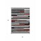 Homeroots 3' X 5' Gray Black And Red Striped Washable Indoor Outdoor Area Rug 613272 - alternate 5