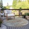 Homeroots 8' Beige Gray And Taupe Round Abstract Washable Indoor Outdoor Area Rug 577225 - alternate 4