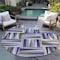 Homeroots 8' Lavender Brown And Green Round Geometric Washable Indoor Outdoor Area Rug 598276 - alternate 7