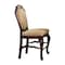 Homeroots Set of Two 24" Beige and Espresso Fabric and Solid Wood Counter Height Bar Chairs, 2PK 573451 - alternate 4