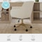 Martha Stewart Rayna Upholstered Office Chair in Off White/Polished Brass CH-220921-6-CR-GLD-MS - alternate 8