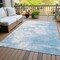 Homeroots 9' X 12' Sky Blue Denim Blue And Silver Abstract Washable Indoor Outdoor Area Rug 582222 - alternate 7