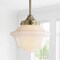 Jonathan Y Kurtz 7.2" Adjustable Drop Metal/Glass LED Pendant, Brass Gold JYL3516A - alternate 10
