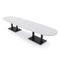 Skutchi Designs Boval Conference Table With Power Unit, 48 in W, 168 in L, White HAR-BOVL-48X168-DOU.BK-WA7976-NA - alternate 1