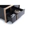 Homeroots 20" Black Wood Two Drawer Nightstand 284193 - alternate 5