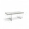 Homeroots 79" White And Clear Glass Dining Table 555167 - alternate 1