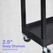 Luxor Cart, 1Tub Shelf, 1Flat Shelf, 18"x32", High Density Polyethylene (Shelf), Polyvinyl Chloride (Leg) EC21-B - alternate 12