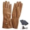 Actionheat 5V Battery Heated Leather Dress Glove, Men's, Tan, L 810058855893 - alternate 5