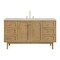 James Martin Vanities Laurent 60" Sgl Vanity, Light Natural Oak, w/3 CM Siberian Silestone Top w/FreePower Wireless Charger 545-V60S-LNO-FSFR - alternate 1