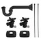 Kingston Brass Plumbing Sink Trim Kit with P-Trap, Matte Black KPK110P0 - alternate 1
