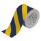 Brady ToughStripe Floor Marking Tape Roll, Diagonal Stripes, Blue on Yellow, 4in x 100ft, 100PK 132441 - alternate 1